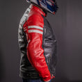 Load image into Gallery viewer, Biker Torque Segura Segura Romeo Mens Leather Motorcycle Jacket - Black / Red
