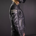 Load image into Gallery viewer, Biker Torque Segura Segura Romeo Mens Leather Motorcycle Jacket - Black / White
