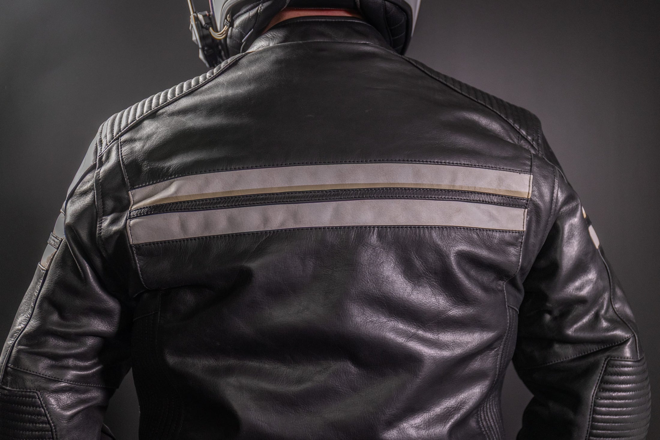 Biker Torque Segura Segura Romeo Mens Leather Motorcycle Jacket - Black / White