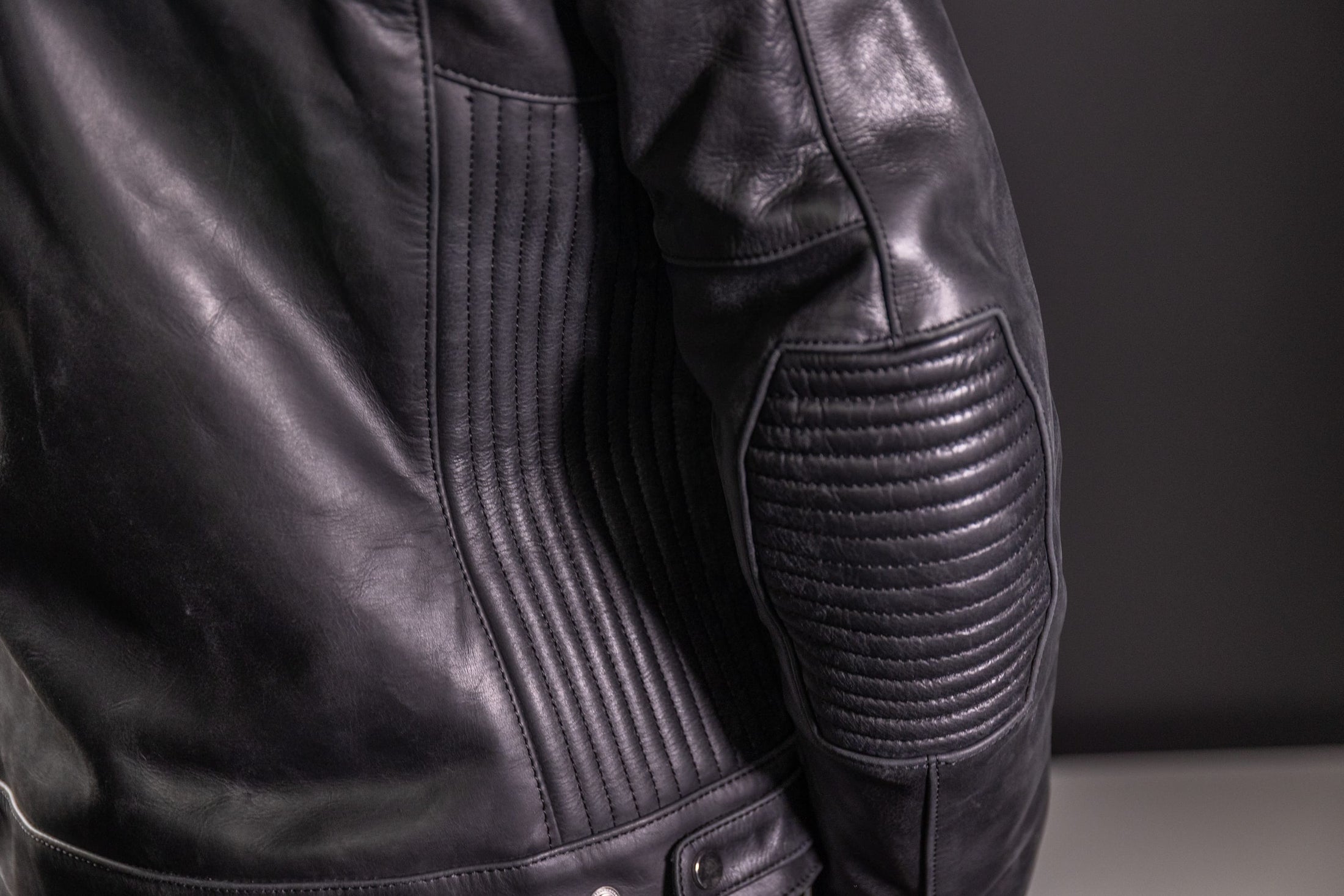 Biker Torque Segura Segura Romeo Mens Leather Motorcycle Jacket - Black / White