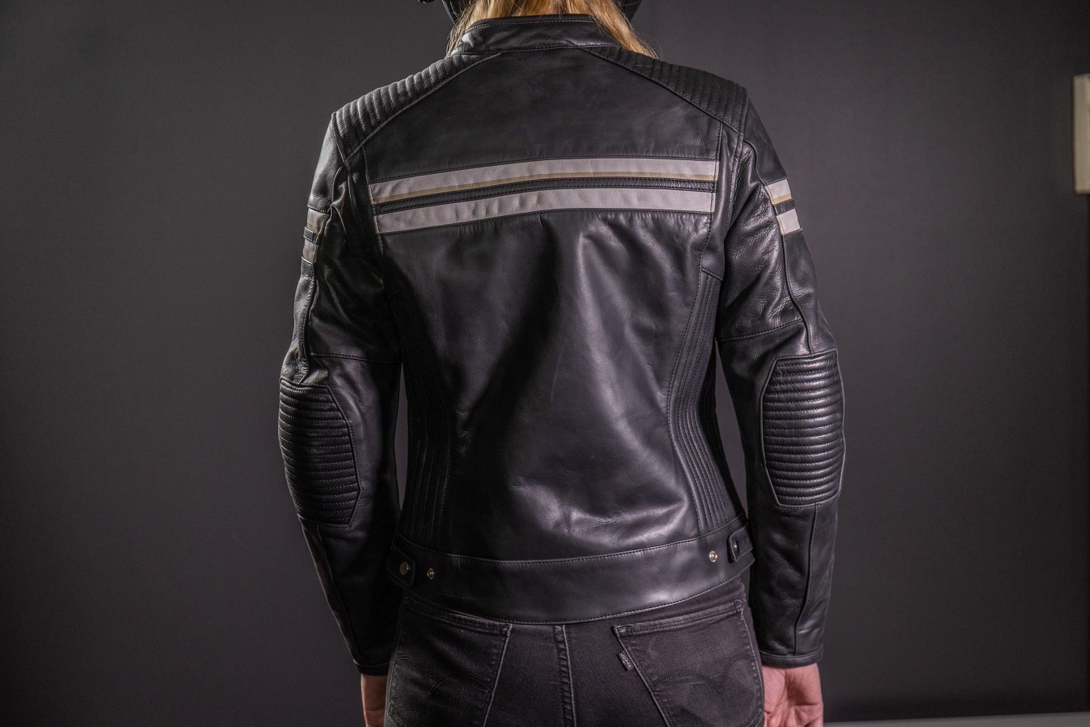 Biker Torque Segura Segura Romeo Mens Leather Motorcycle Jacket - Black / White