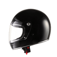 Load image into Gallery viewer, Eldorado Helmut ELDORADO E70 RETRO GLOSS BLACK HELMET
