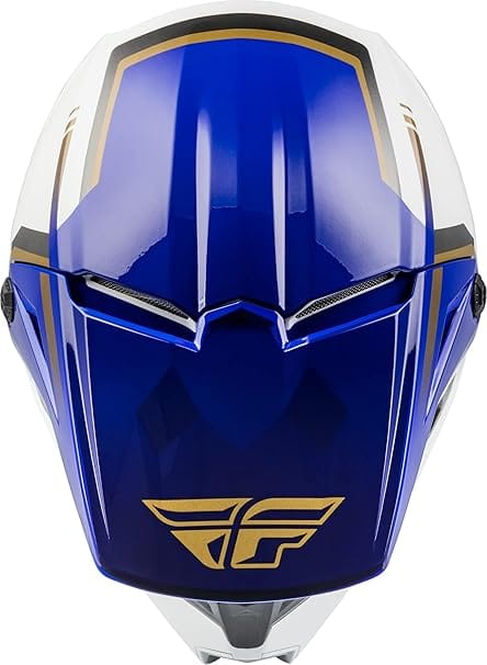 Fly Racing Helmut Large FLY RACING KINETIC VISION WHITE/BLUE ADULT MOTOCROSS HELMET