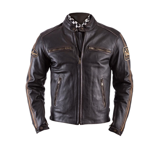 Helstons HELSTONS HELSTONS ACE LEATHER MOTORCYCLE JACKET - OLDIES BROWN