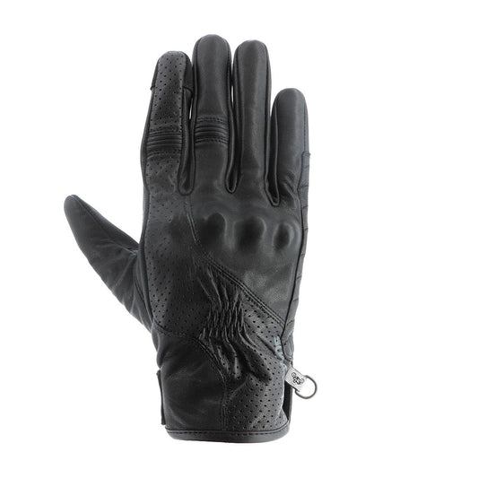 Helstons HELSTONS HELSTONS BROOKS AIR SUMMER LEATHER MOTORCYCLE GLOVE - BLACK