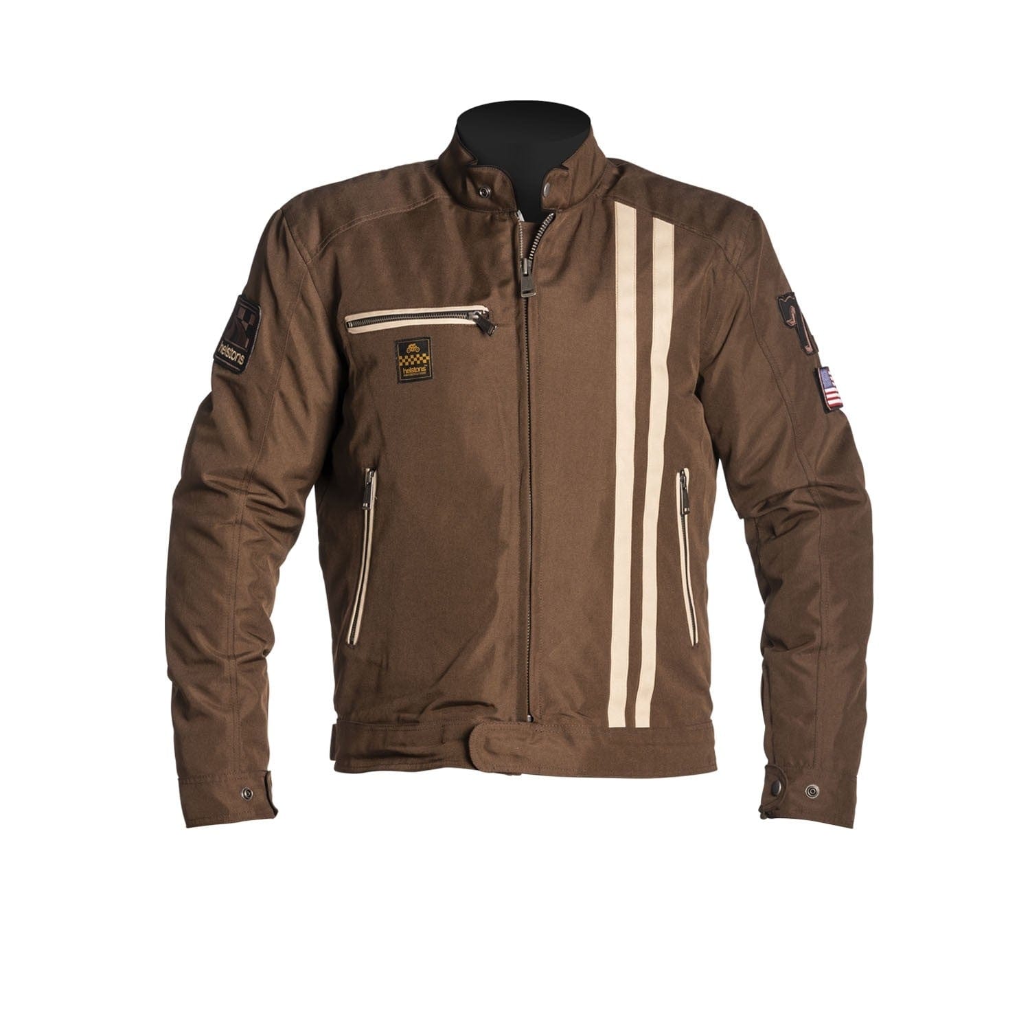 Helstons HELSTONS HELSTONS COBRA TEXTILE MOTORCYCLE JACKET - BROWN/BEIGE