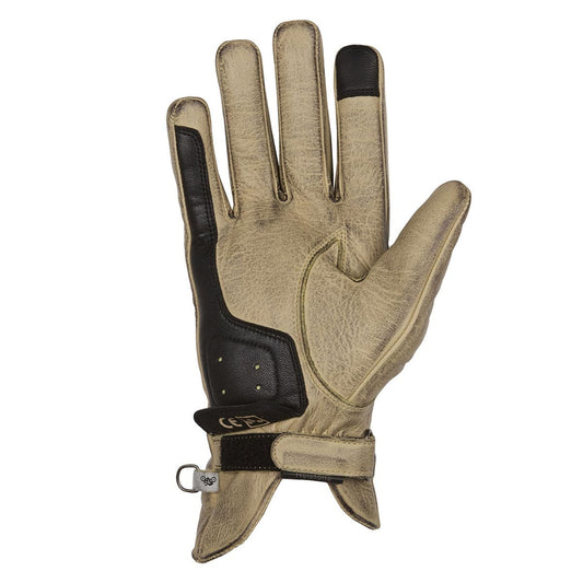 Helstons HELSTONS HELSTONS CONDOR SUMMER LEATHER MOTORCYCLE GLOVE - BEIGE/BLACK