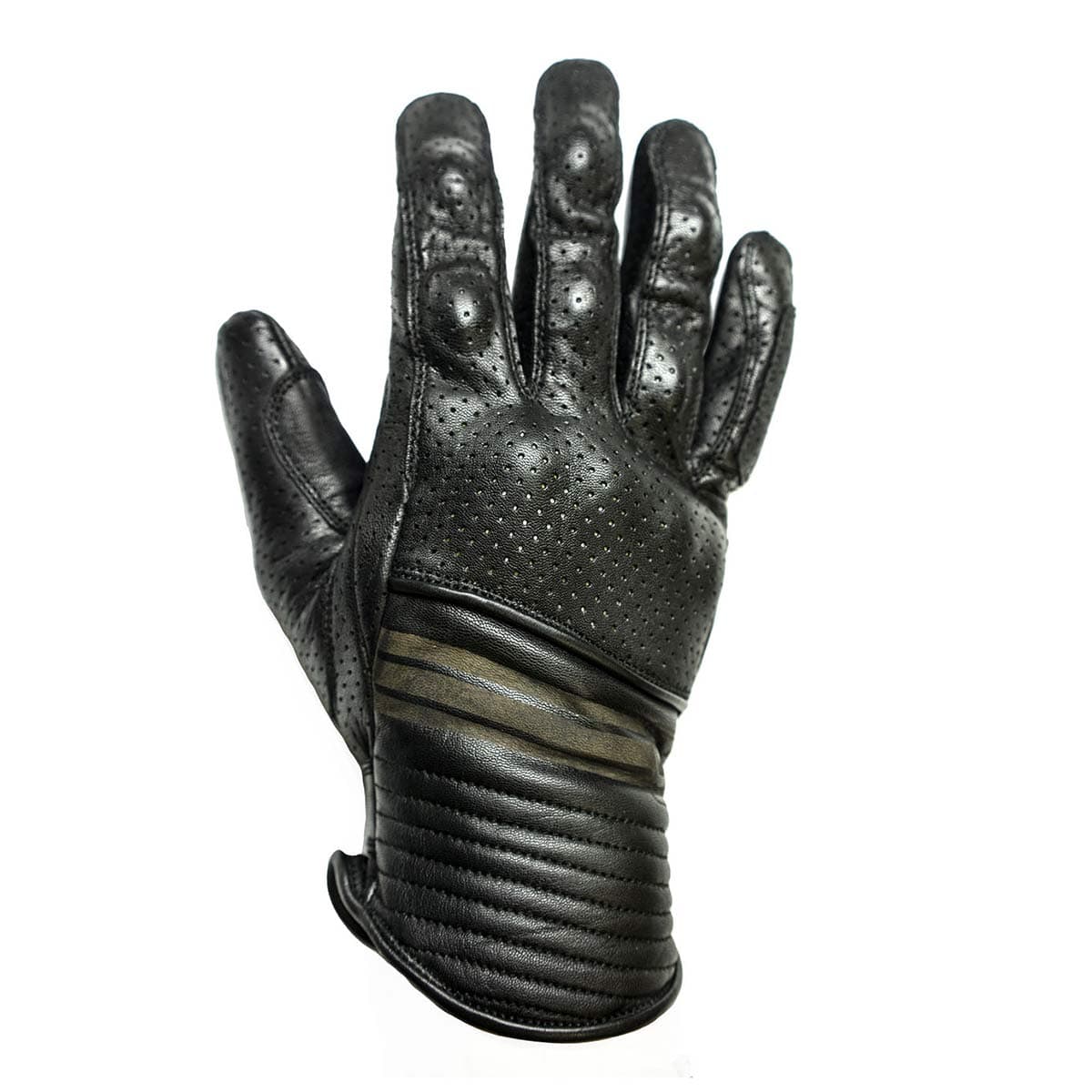 Helstons HELSTONS HELSTONS CORPORATE SUMMER LEATHER MOTORCYCLE GLOVE - BLACK