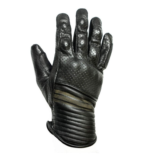 Helstons HELSTONS HELSTONS CORPORATE SUMMER LEATHER MOTORCYCLE GLOVE - BLACK