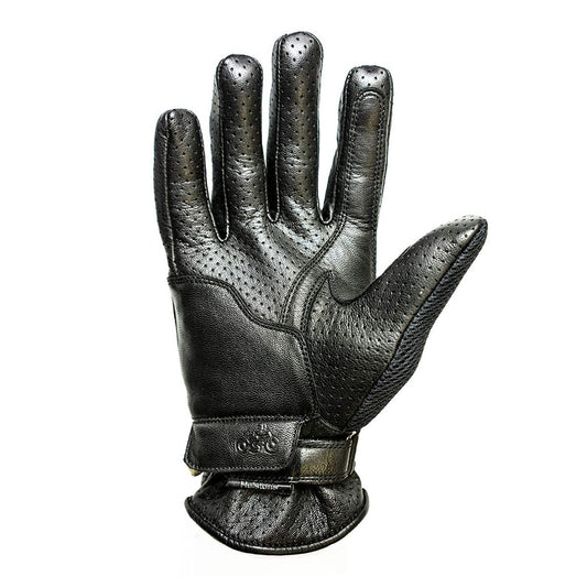 Helstons HELSTONS HELSTONS CORPORATE SUMMER MESH/LEATHER MOTORCYCLE GLOVE - BLACK