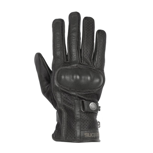 Helstons HELSTONS HELSTONS EAGLE SUMMER LEATHER MOTORCYCLE GLOVE - BLACK