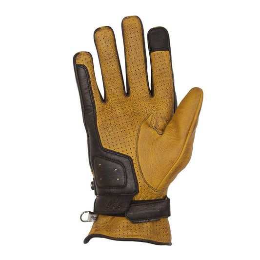 Helstons HELSTONS HELSTONS EAGLE SUMMER LEATHER MOTORCYCLE GLOVE - GOLD/BROWN
