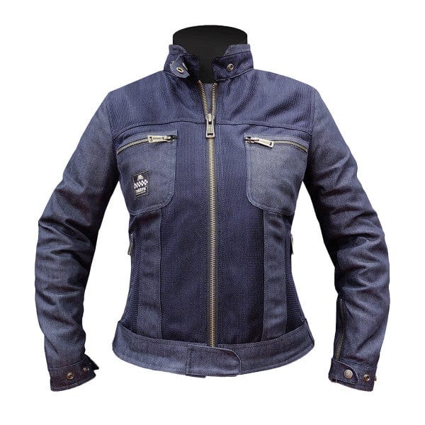 Helstons HELSTONS HELSTONS GENESIS WOMENS TEXTILE COTTON MOTORCYCLE JACKET - MESH BLUE