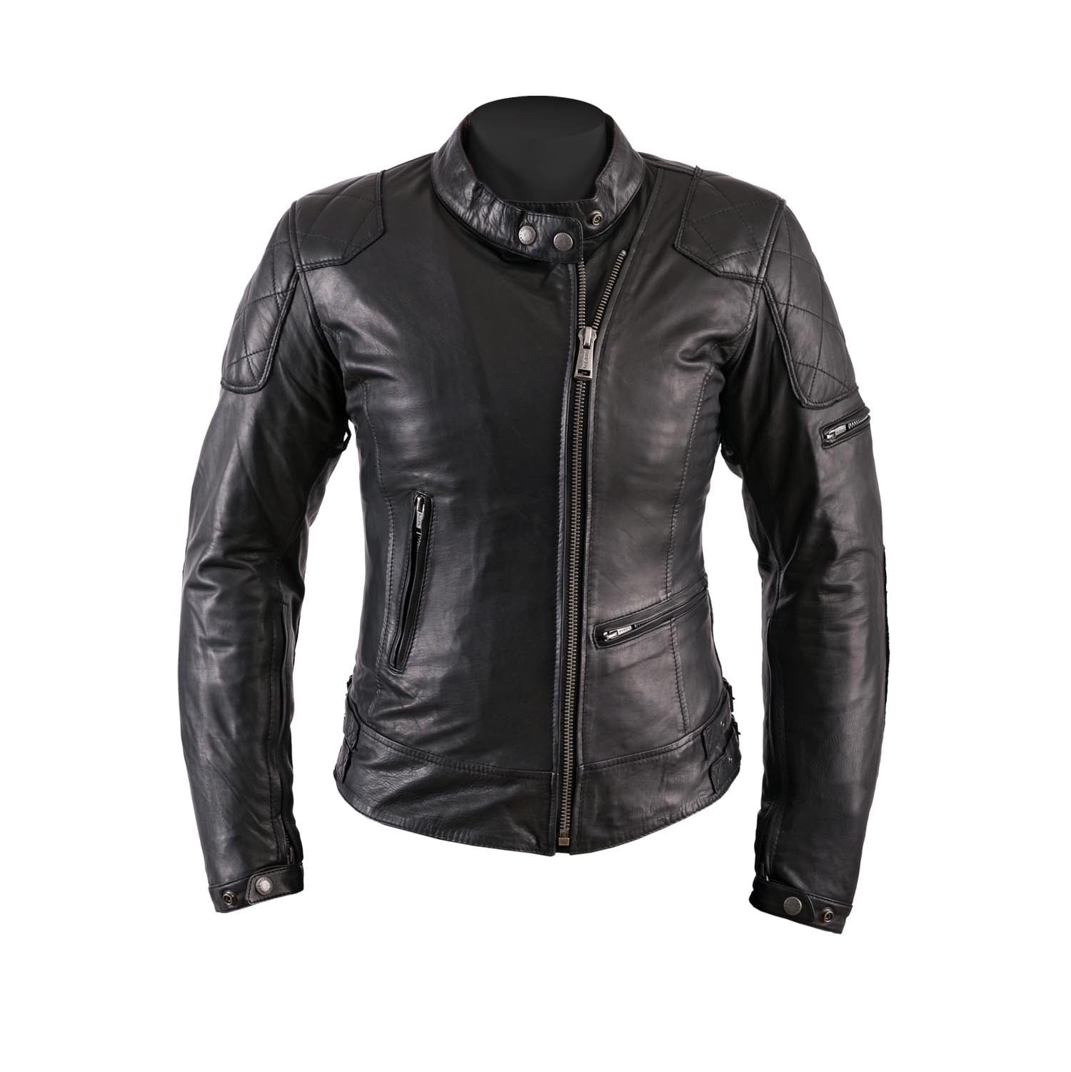 Helstons HELSTONS HELSTONS KS70 WOMENS LEATHER MOTORCYCLE JACKET - SOFT BLACK