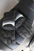 Load image into Gallery viewer, Helstons HELSTONS HELSTONS MORA SUMMER LEATHER MOTORCYCLE GLOVE - BLACK/WHITE/GREY
