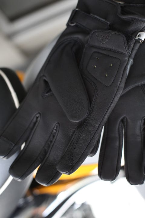 Helstons HELSTONS HELSTONS MORA SUMMER LEATHER MOTORCYCLE GLOVE - BLACK/WHITE/GREY