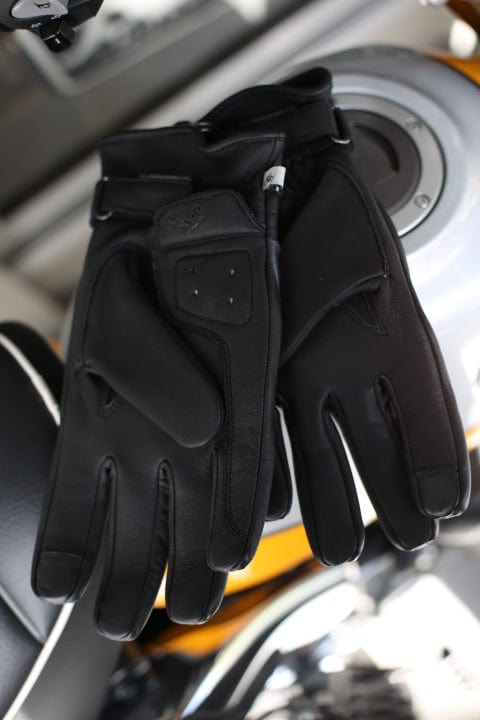 Helstons HELSTONS HELSTONS MORA SUMMER LEATHER MOTORCYCLE GLOVE - BLACK/WHITE/GREY