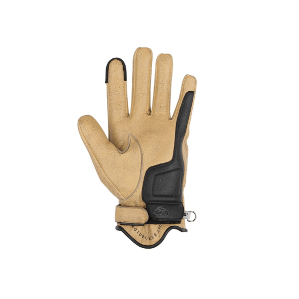 Helstons HELSTONS HELSTONS SUN SUMMER LEATHER MOTORCYCLE GLOVE - BEIGE/BLACK