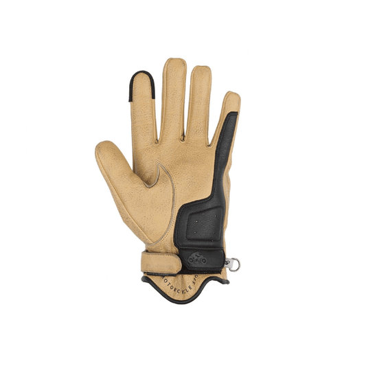 Helstons HELSTONS HELSTONS SUN SUMMER LEATHER MOTORCYCLE GLOVE - BEIGE/BLACK