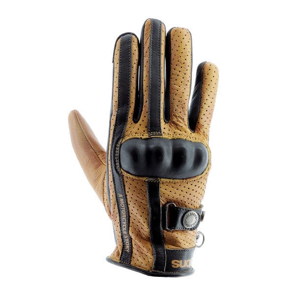 Helstons HELSTONS HELSTONS TINTA AIR SUMMER LEATHER GLOVE WOMEN GOLD/BROWN