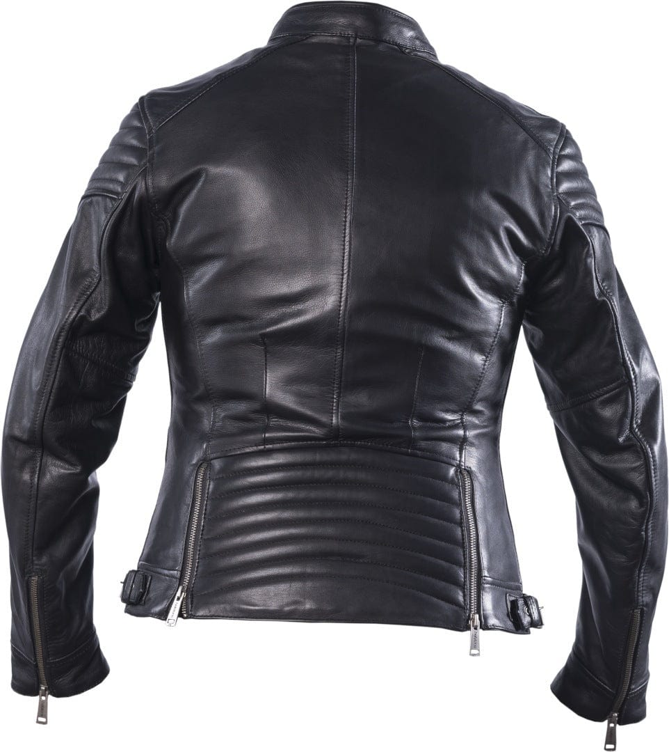 Helstons HELSTONS HELSTONS WOMENS STAR LEATHER MOTORCYCLE JACKET - SOFT BLACK