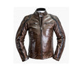 Load image into Gallery viewer, Helstons HELSTONS Medium HELSTONS MODELO LEATHER MOTORCYCLE JACKET - RAG CAMEL/BLACK
