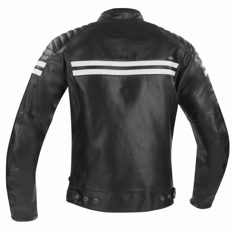 SEGURA FUNKY AKA STRIPE 2 MOTORCYCLE JACKET BLACK/WHITE- CE Level AAA Rated