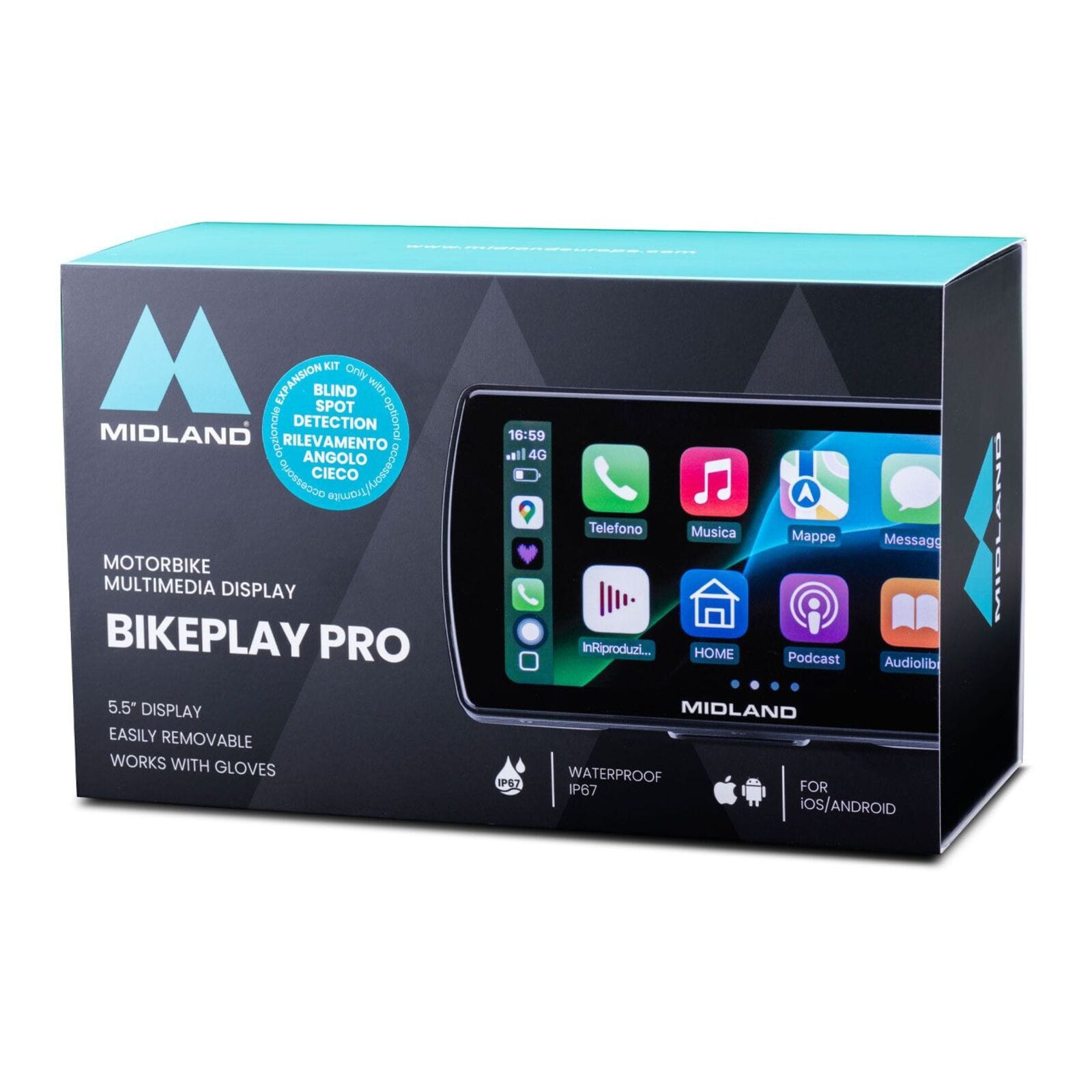 Midland Electronics Midland Bikeplay Pro Moto Multimedia 5.5-Inch Screen