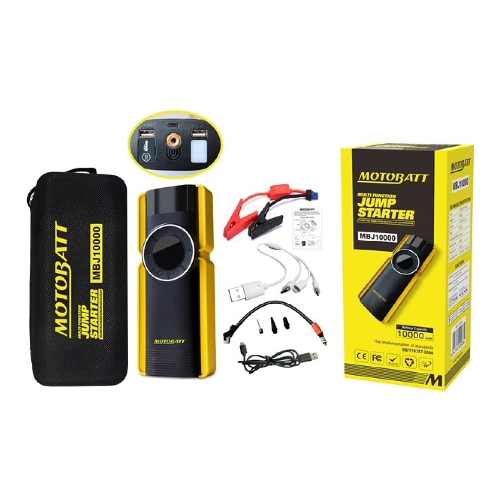 Motobatt Electronics Motobatt Lithium Jump Starter 10000 & Air Compressor