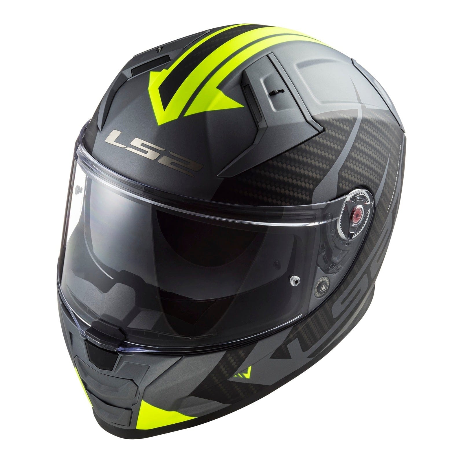 Motorcycle Stuff Helmut Medium LS2 FF811 VECTOR 2 SPLITTER - MATT TITANIUM/HI-VIS YELLOW - ECE 22.06 (SIZE: MEDIUM)
