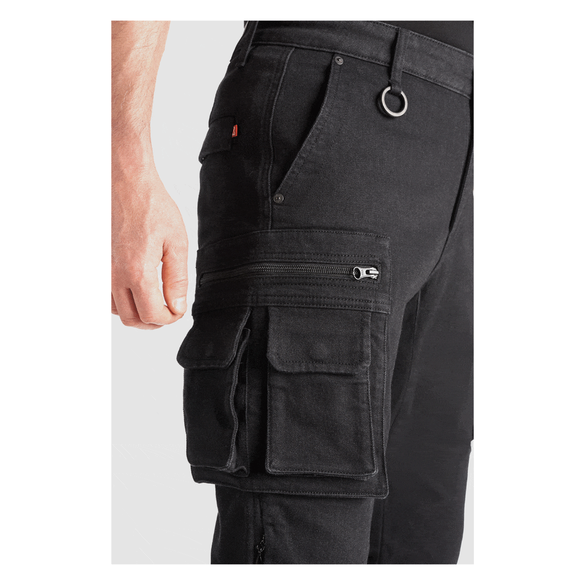 Pando Moto Pando Moto PANDO MOTO DESERT CARGO JEANS - BLACK