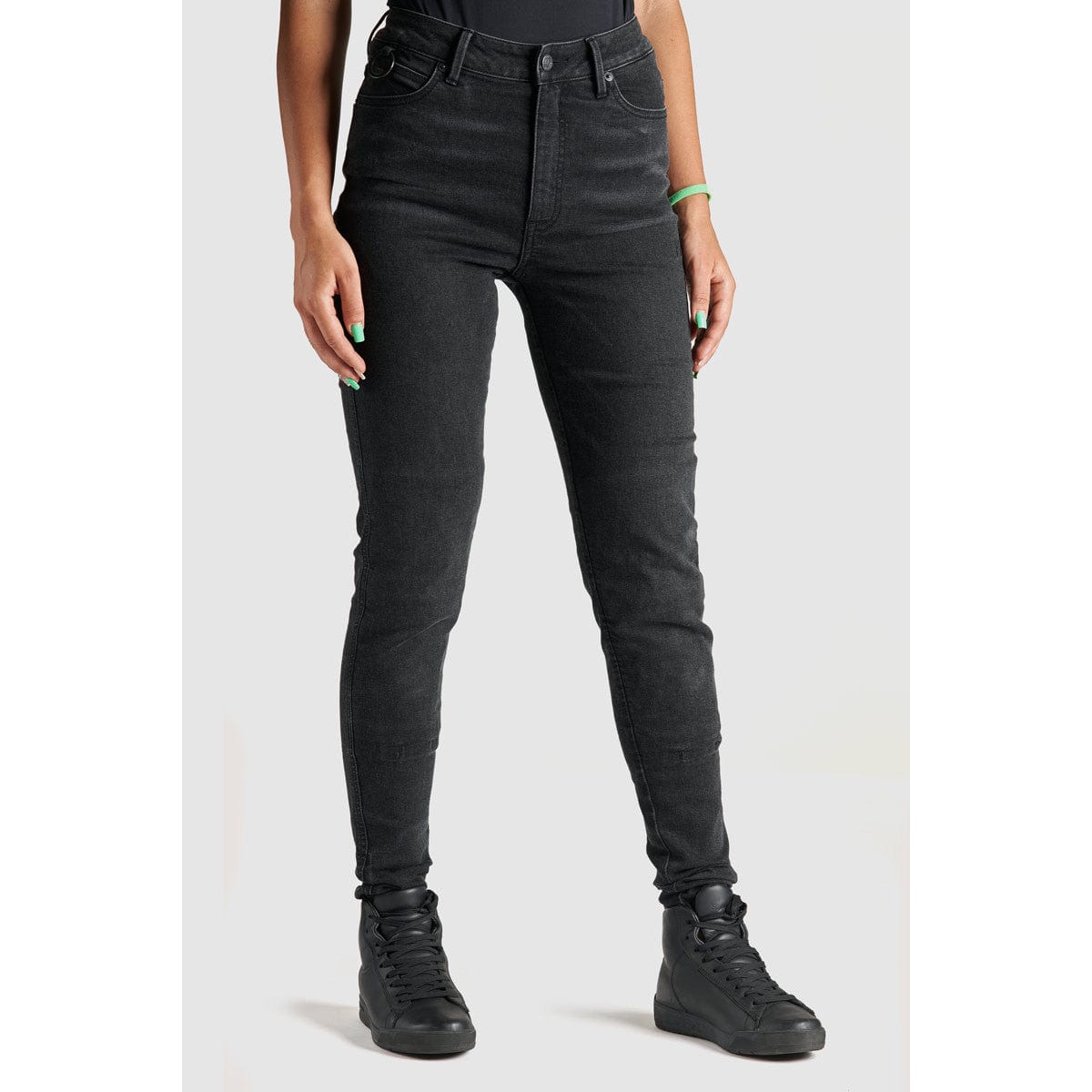 Pando Moto Pando Moto PANDO MOTO KUSARI COR 01 LADIES JEANS BLACK