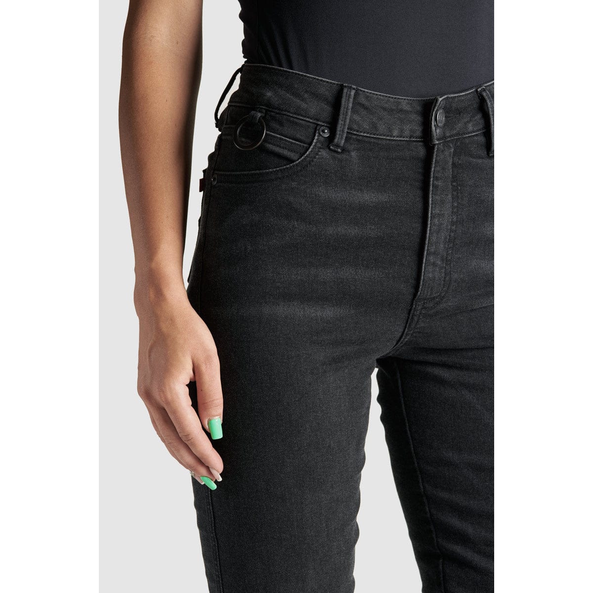 Pando Moto Pando Moto PANDO MOTO KUSARI COR 01 LADIES JEANS BLACK