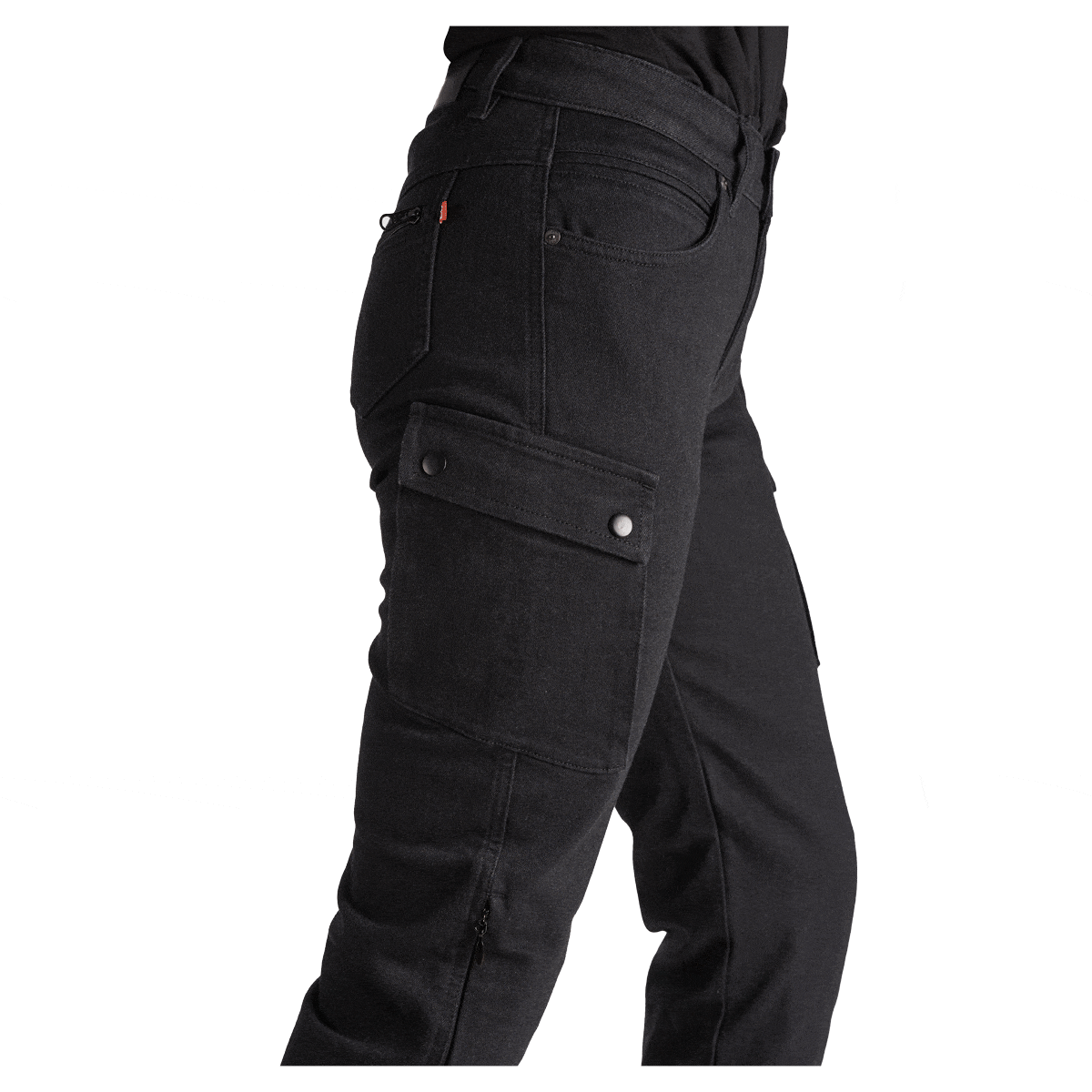 Pando Moto Pando Moto PANDO MOTO MILA CARGO WOMEN'S JEANS - BLACK