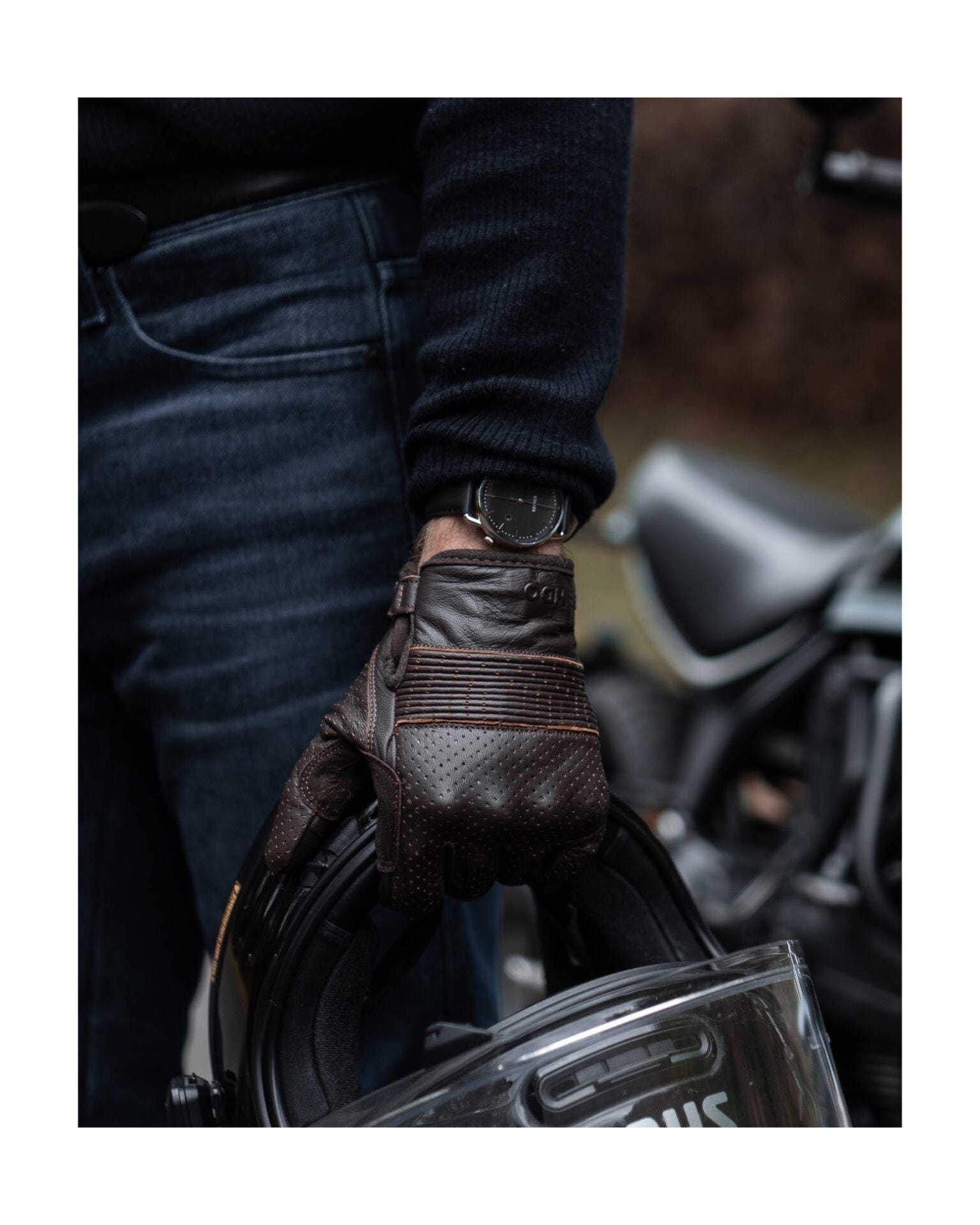 Pando Moto Pando Moto PANDO MOTO ONYX BROWN 02 LEATHER MOTRCYCLE GLOVES