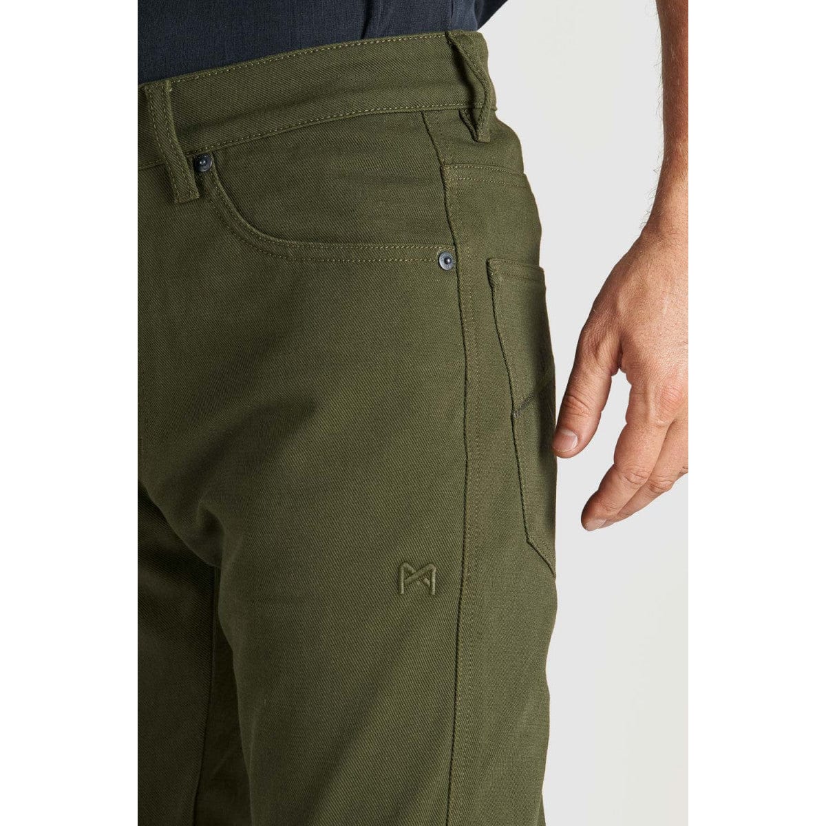 Pando Moto Pando Moto PANDO MOTO ROBBY ARM 02 MEN'S JEANS OLIVE