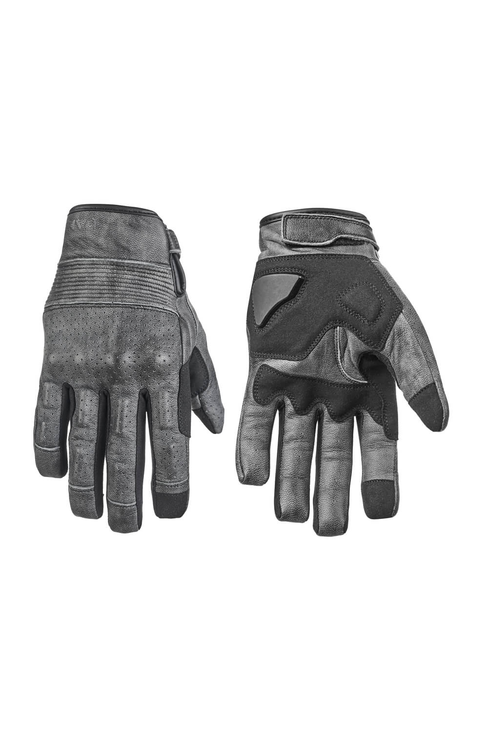 Pando Moto Pando Moto Small PANDO MOTO ONYX GREY LEATHER MOTRCYCLE GLOVES