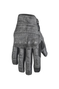 Load image into Gallery viewer, Pando Moto Pando Moto Small PANDO MOTO ONYX GREY LEATHER MOTRCYCLE GLOVES
