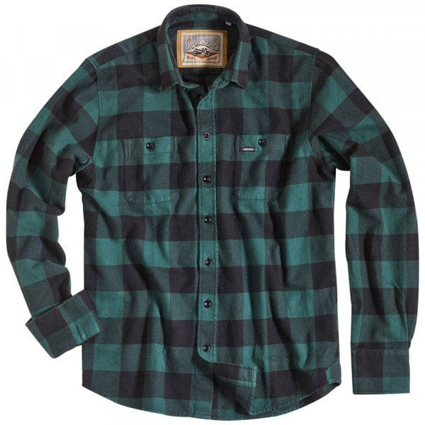 Rokker Rokker 2XL ROKKER DENVER CHECK MOTORCYCLE RIDING SHIRT GREEN