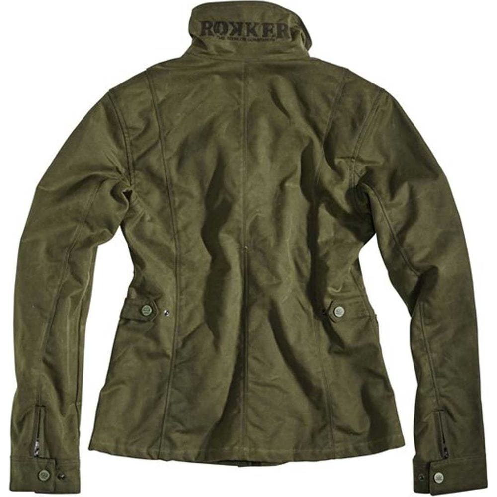 Rokker Rokker 3XL ROKKER WAX COTTON WOMEN MOTORCYCLE JACKET - GREEN