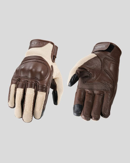 Rokker Rokker ROKKER AUSTIN MESH MOTORCYCLE GLOVE BEIGE