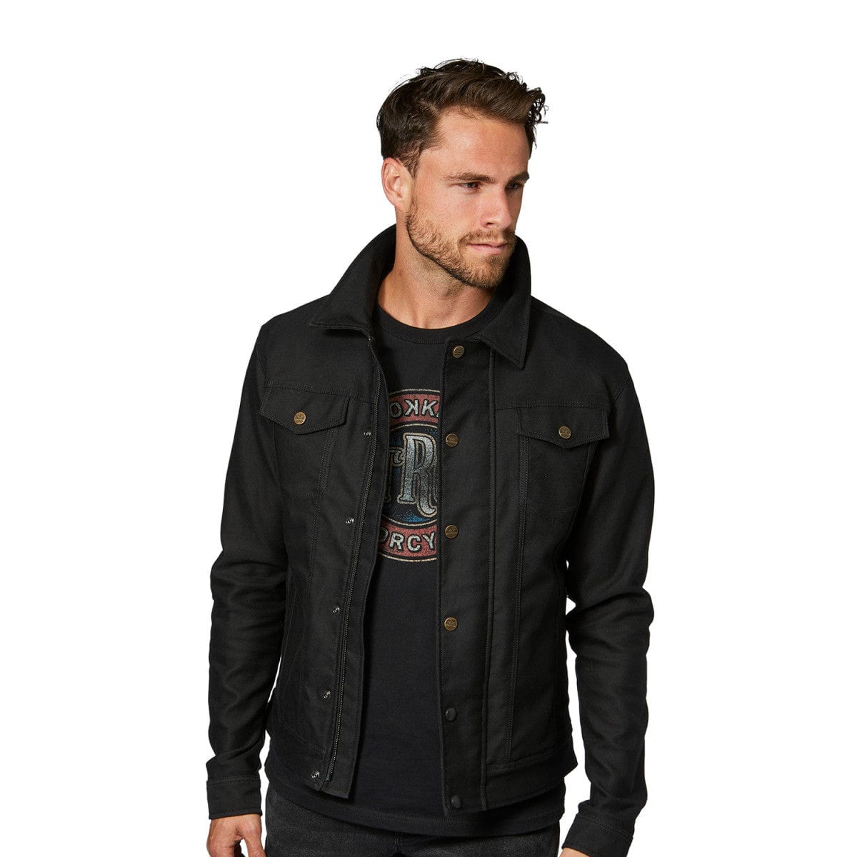 Rokker Rokker ROKKER BLACK MOTORCYCLE AAA JACKET