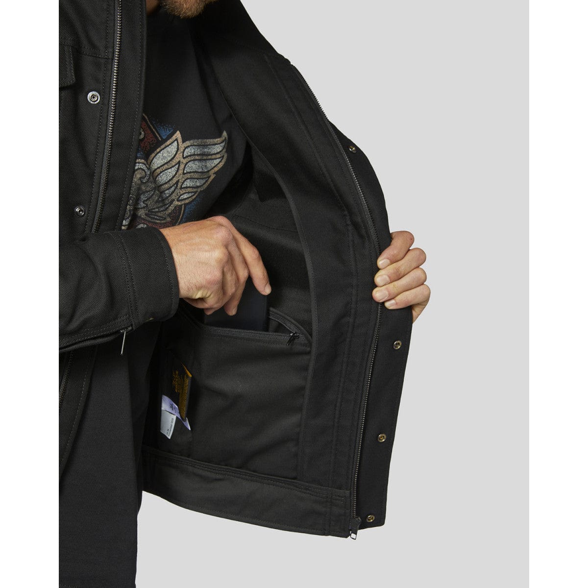 Rokker Rokker ROKKER BLACK MOTORCYCLE AAA JACKET