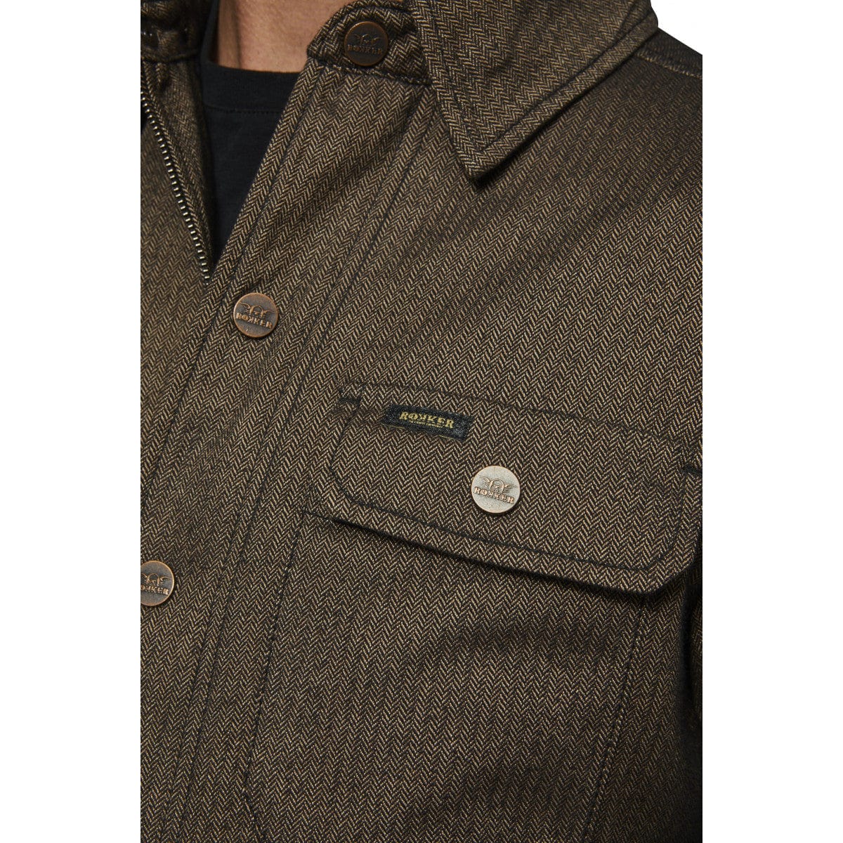 Rokker Rokker ROKKER BOSTON MOTORCYCLE RIDER SHIRT - BROWN