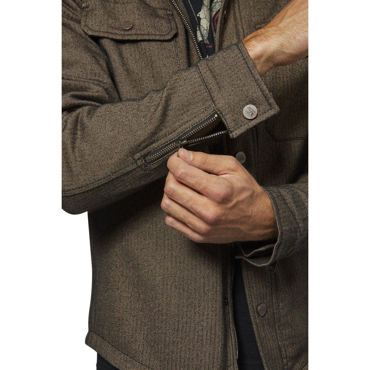 Rokker Rokker ROKKER BOSTON MOTORCYCLE RIDER SHIRT - BROWN