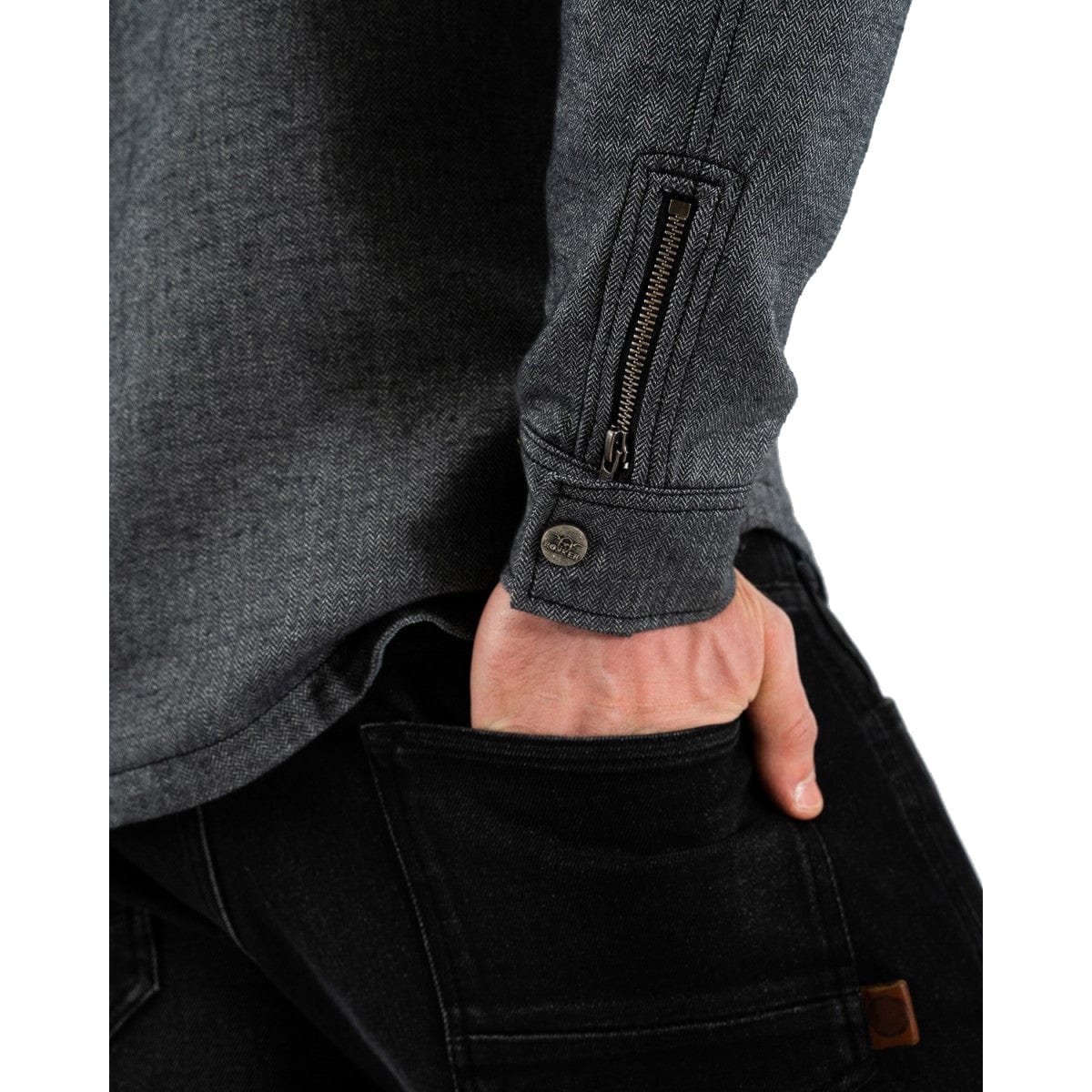 Rokker Rokker ROKKER BOSTON MOTORCYCLE RIDER SHIRT - GREY