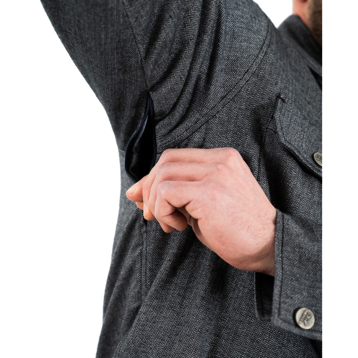 Rokker Rokker ROKKER BOSTON MOTORCYCLE RIDER SHIRT - GREY