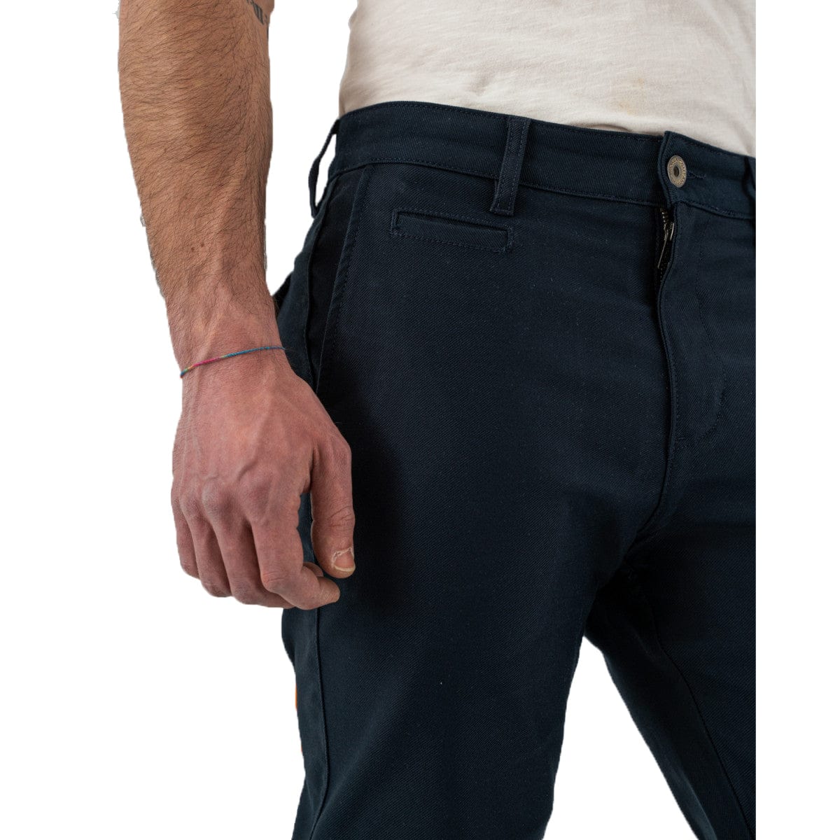 Rokker Rokker ROKKER CHINO MOTORCYCLE RIDING TROUSERS - NAVY