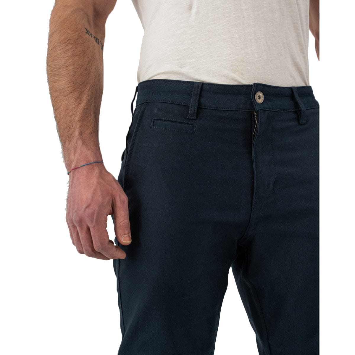 Rokker Rokker ROKKER CHINO MOTORCYCLE RIDING TROUSERS - NAVY