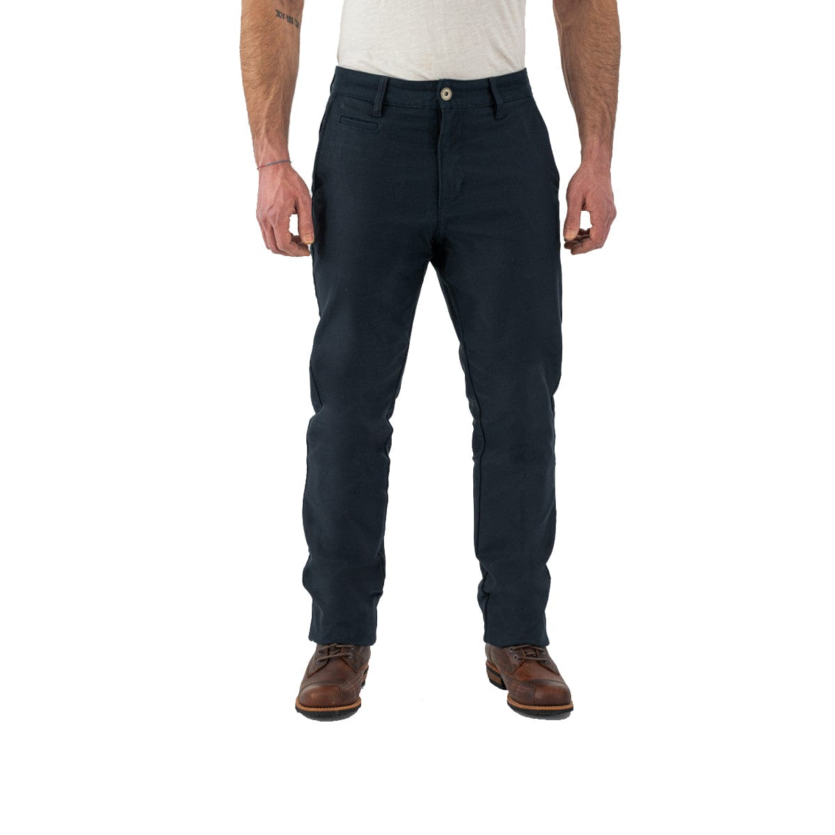 Rokker Rokker ROKKER CHINO MOTORCYCLE RIDING TROUSERS - NAVY